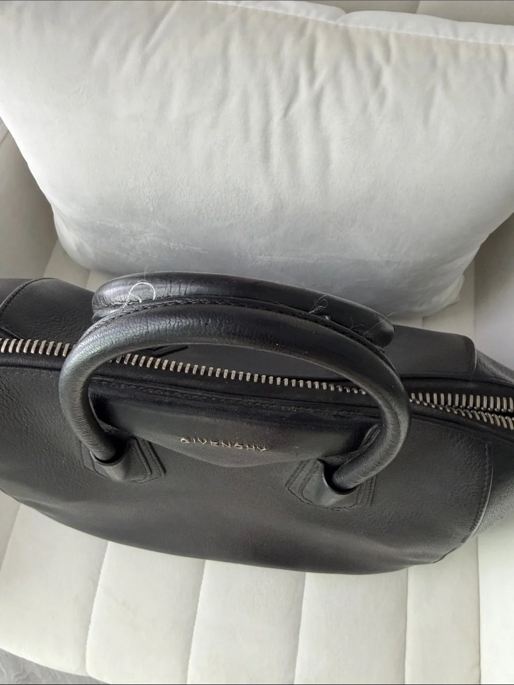 Givenchy Black Leather Satchel with Top Handles